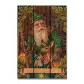 Ricki&Aposs Rugs 16 x 24 in. Forest Santa Inside & Outside Cedar Wall Art RI890048